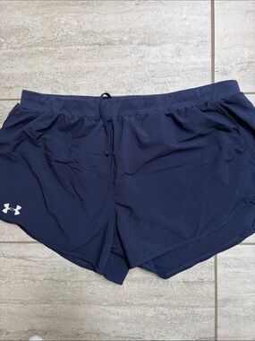 Under Armour Women's Dark Blue Athletic Running Shorts